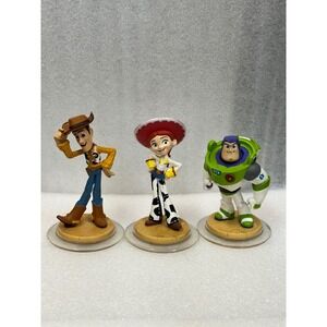Disney Infinity Toy Story Woody Jessie Buzz Lightyear Figures Set Lot of 3 Games